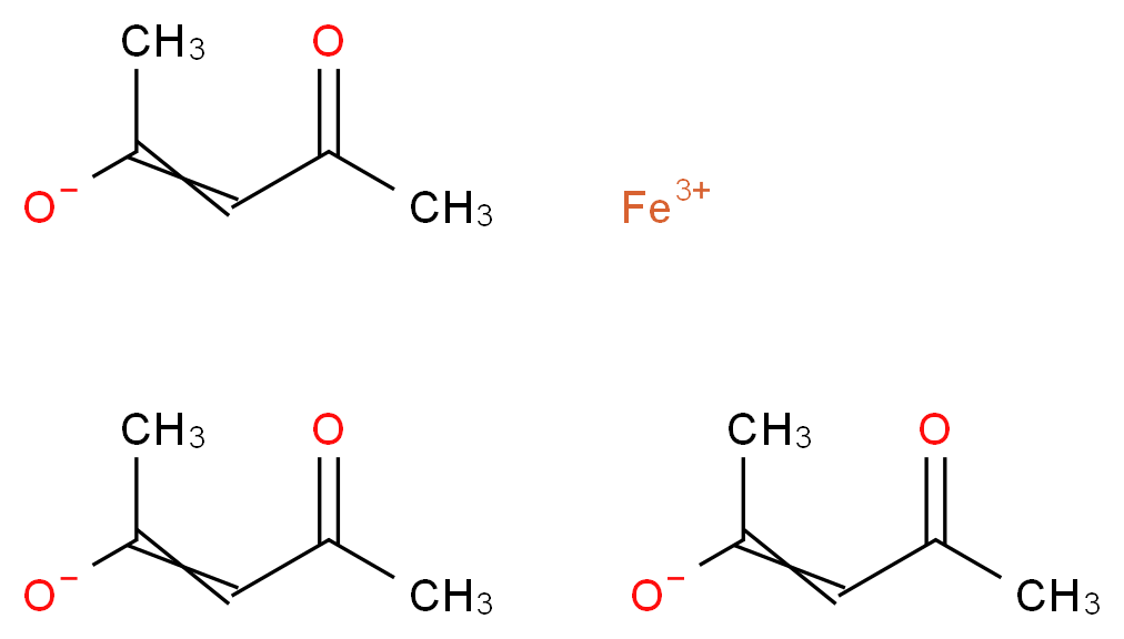 iron(3+) ion tris(4-oxopent-2-en-2-olate)_分子结构_CAS_14024-18-1