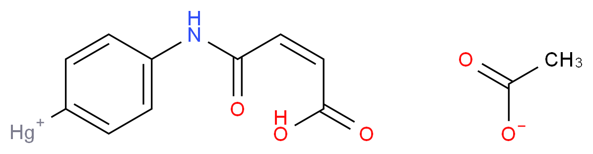 {4-[(2Z)-3-carboxyprop-2-enamido]phenyl}mercuryylium acetate_分子结构_CAS_557-24-4