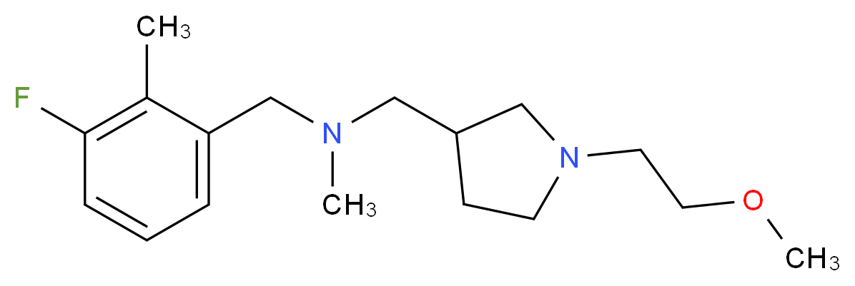(3-fluoro-2-methylbenzyl){[1-(2-methoxyethyl)pyrrolidin-3-yl]methyl}methylamine_分子结构_CAS_)
