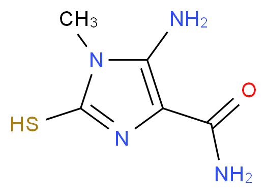 5-amino-2-mercapto-1-methyl-1H-imidazole-4-carboxamide_分子结构_CAS_52868-67-4)