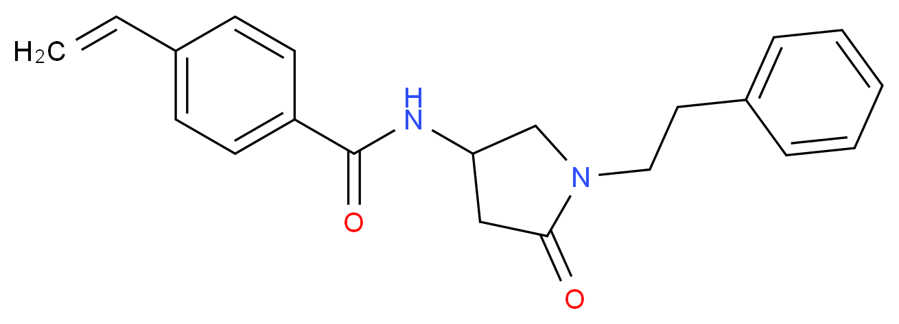 N-[5-oxo-1-(2-phenylethyl)-3-pyrrolidinyl]-4-vinylbenzamide_分子结构_CAS_)