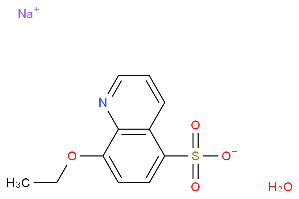 8-乙氧基-5-磺酸钠基喹啉水合物_分子结构_CAS_80789-76-0)