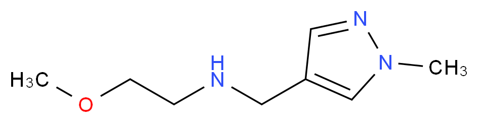 (2-methoxyethyl)[(1-methyl-1H-pyrazol-4-yl)methyl]amine_分子结构_CAS_1015845-60-9)