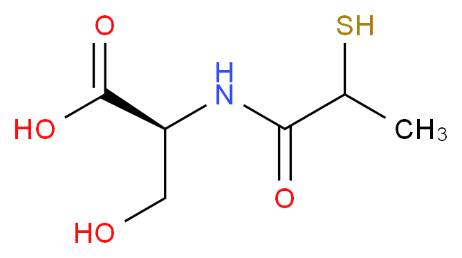 (2S)-3-hydroxy-2-(2-sulfanylpropanamido)propanoic acid_分子结构_CAS_1313496-17-1