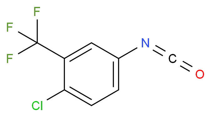 1-chloro-4-isocyanato-2-(trifluoromethyl)benzene_分子结构_CAS_327-78-6