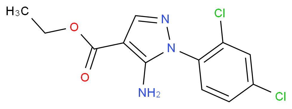 ethyl 5-amino-1-(2,4-dichlorophenyl)-1H-pyrazole-4-carboxylate_分子结构_CAS_83279-66-7