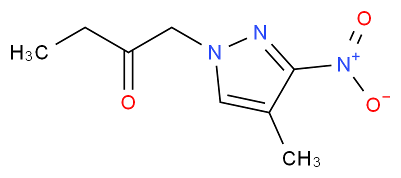 1-(4-Methyl-3-nitro-1H-pyrazol-1-yl)butan-2-one_分子结构_CAS_)