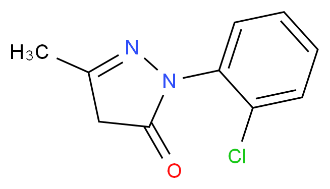 1-(2-Chlorophenyl)-3-methyl-1H-pyrazol-5(4H)-one_分子结构_CAS_14580-22-4)