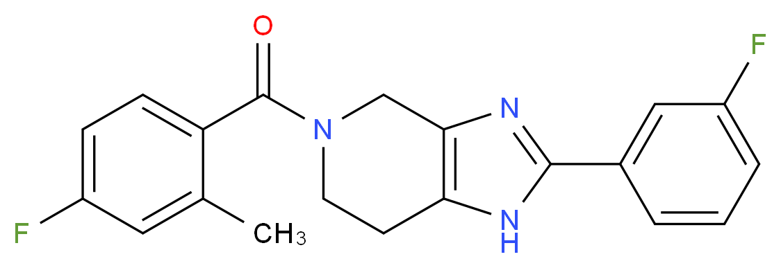 5-(4-fluoro-2-methylbenzoyl)-2-(3-fluorophenyl)-4,5,6,7-tetrahydro-1H-imidazo[4,5-c]pyridine_分子结构_CAS_)