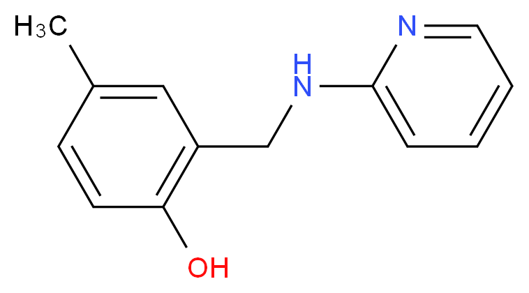 4-methyl-2-[(2-pyridinylamino)methyl]phenol_分子结构_CAS_632329-79-4)