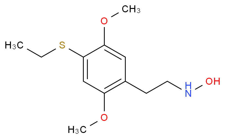 N-{2-[4-(ethylsulfanyl)-2,5-dimethoxyphenyl]ethyl}hydroxylamine_分子结构_CAS_207740-38-3