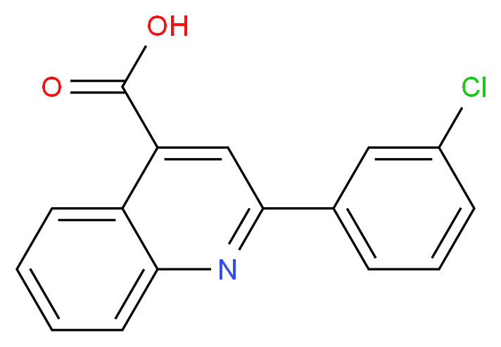 2-(3-Chlorophenyl)-4-quinolinecarboxylic acid_分子结构_CAS_20389-10-0)