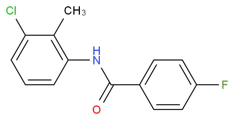 N-(3-Chloro-2-methylphenyl)-4-fluorobenzamide_分子结构_CAS_331270-53-2)