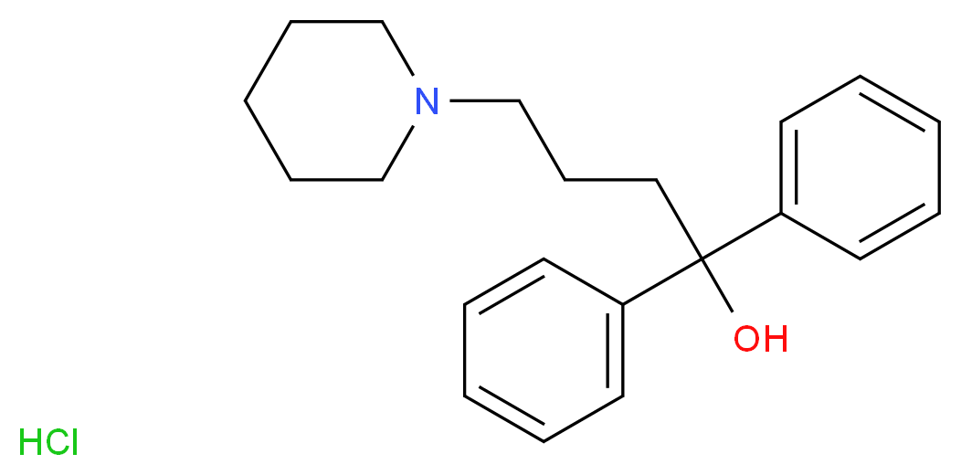 1,1-diphenyl-4-(piperidin-1-yl)butan-1-ol hydrochloride_分子结构_CAS_)