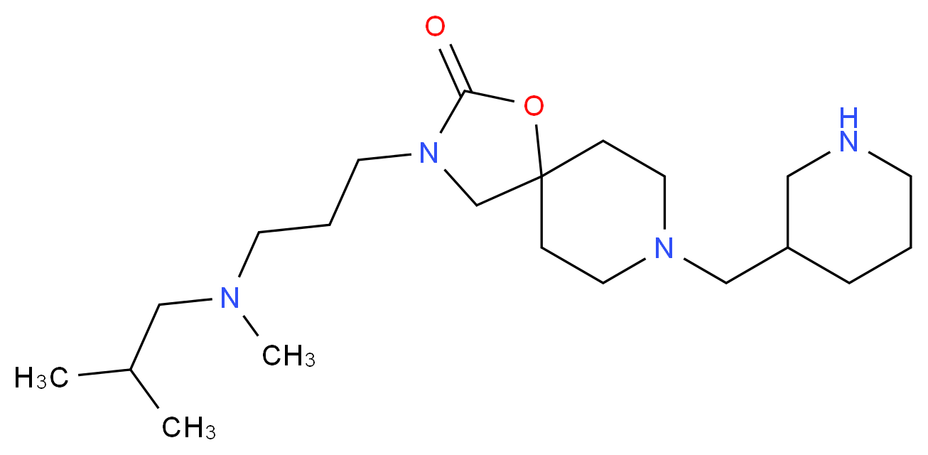 3-{3-[isobutyl(methyl)amino]propyl}-8-(piperidin-3-ylmethyl)-1-oxa-3,8-diazaspiro[4.5]decan-2-one_分子结构_CAS_)