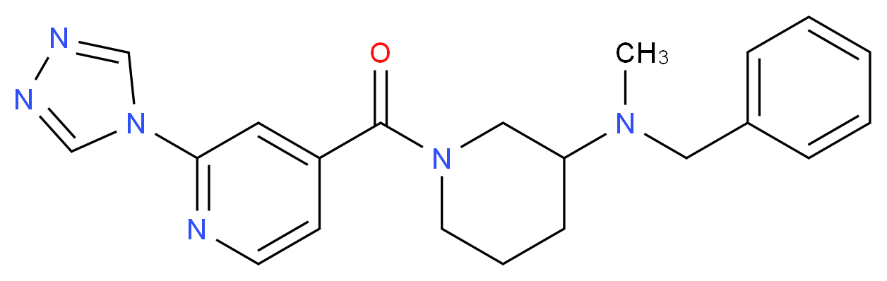 N-benzyl-N-methyl-1-[2-(4H-1,2,4-triazol-4-yl)isonicotinoyl]-3-piperidinamine_分子结构_CAS_)