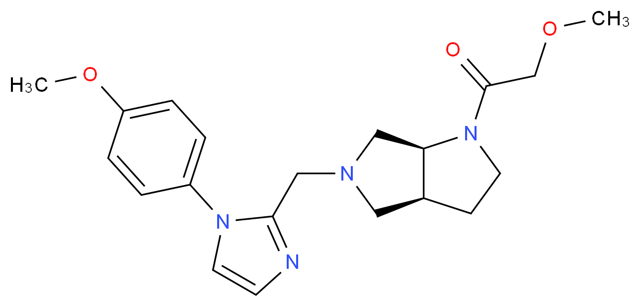 (3aS,6aS)-1-(methoxyacetyl)-5-{[1-(4-methoxyphenyl)-1H-imidazol-2-yl]methyl}octahydropyrrolo[3,4-b]pyrrole_分子结构_CAS_)