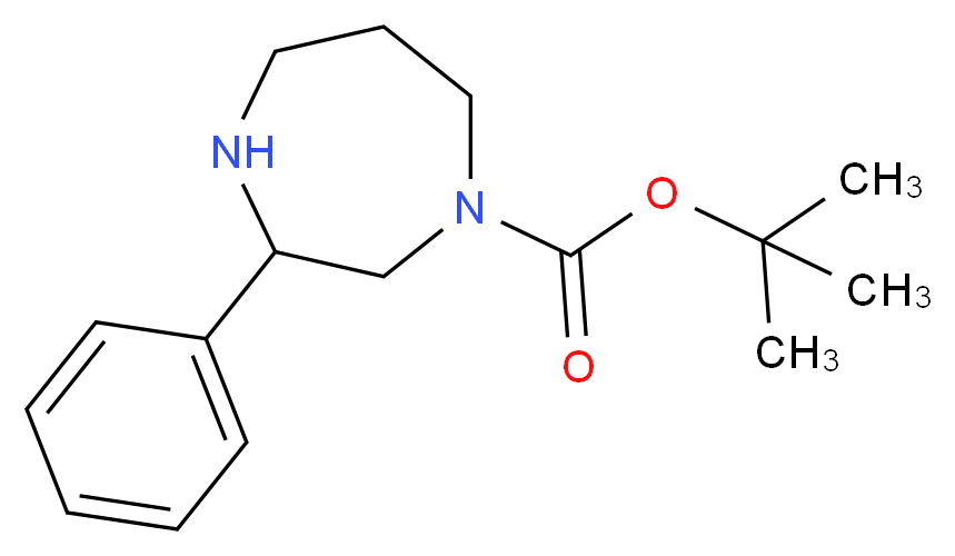 tert-butyl 3-phenyl-1,4-diazepane-1-carboxylate_分子结构_CAS_1211596-44-9