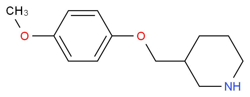 3-(4-methoxyphenoxymethyl)piperidine_分子结构_CAS_405060-20-0