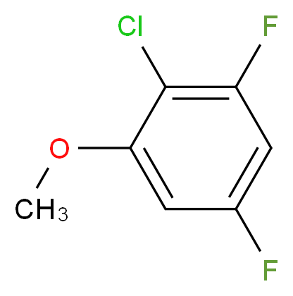 2-chloro-1,5-difluoro-3-methoxybenzene_分子结构_CAS_18627-23-1