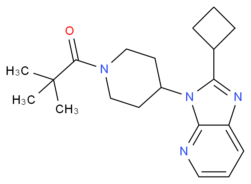 2-cyclobutyl-3-[1-(2,2-dimethylpropanoyl)-4-piperidinyl]-3H-imidazo[4,5-b]pyridine_分子结构_CAS_)