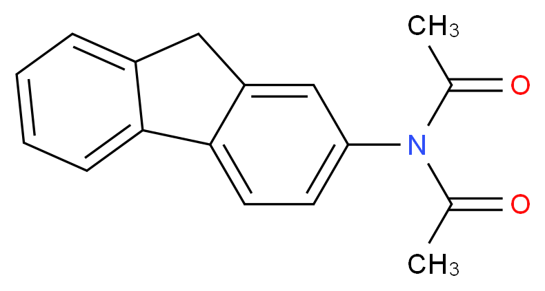 N-acetyl-N-(9H-fluoren-2-yl)acetamide_分子结构_CAS_642-65-9