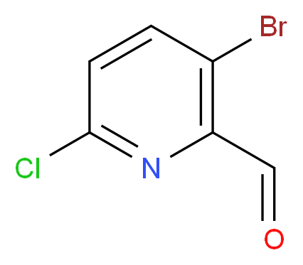 3-bromo-6-chloropicolinaldehyde_分子结构_CAS_1060815-64-6)