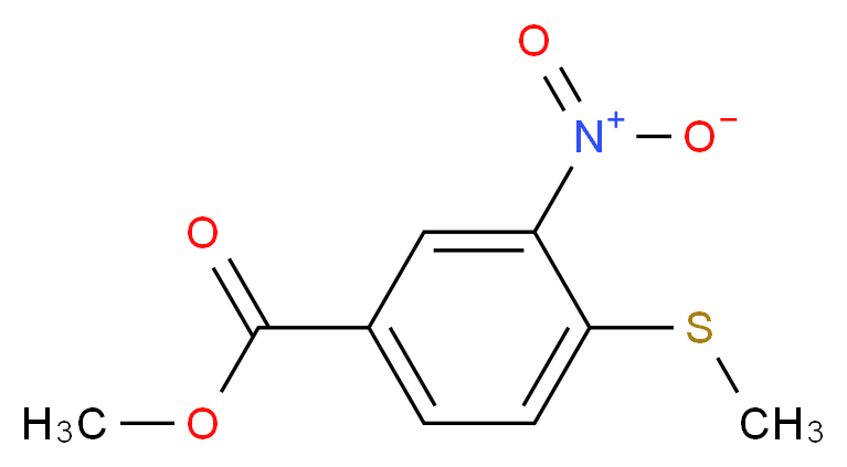 Methyl 4-(methylsulfanyl)-3-nitrobenzenecarboxylate_分子结构_CAS_51919-71-2)