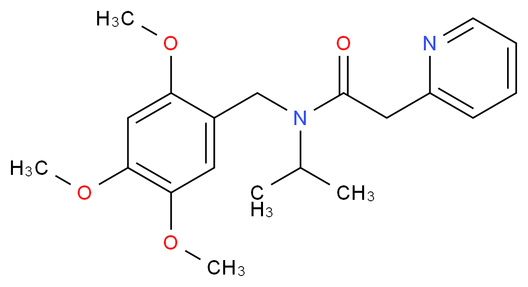 N-isopropyl-2-pyridin-2-yl-N-(2,4,5-trimethoxybenzyl)acetamide_分子结构_CAS_)