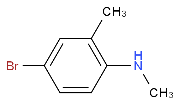 4-bromo-N,2-dimethylaniline_分子结构_CAS_59557-89-0