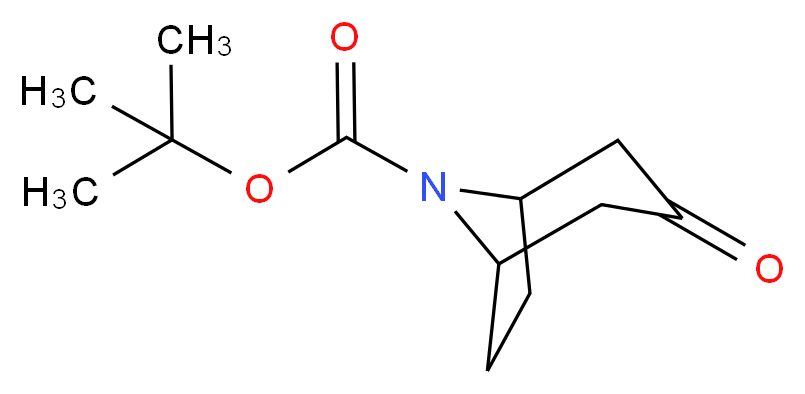 tert-butyl 3-oxo-8-azabicyclo[3.2.1]octane-8-carboxylate_分子结构_CAS_185099-67-6