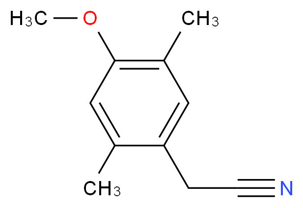 2,5-Dimethyl-4-methoxyphenylacetonitrile_分子结构_CAS_105909-12-4)