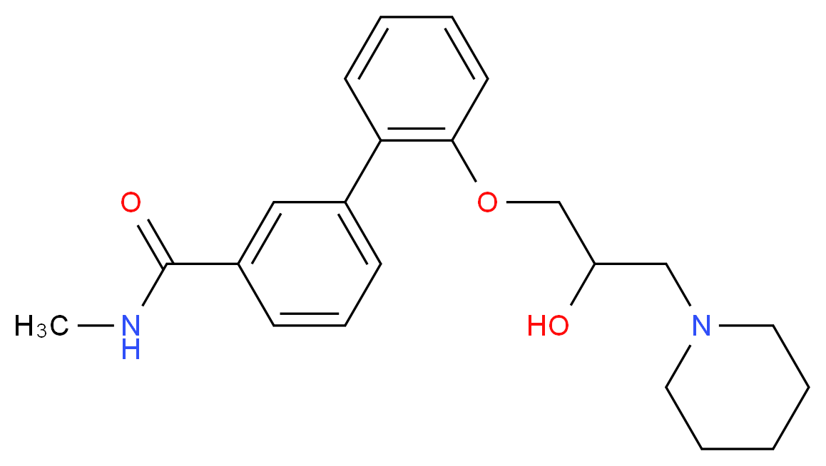 2'-(2-hydroxy-3-piperidin-1-ylpropoxy)-N-methylbiphenyl-3-carboxamide_分子结构_CAS_)