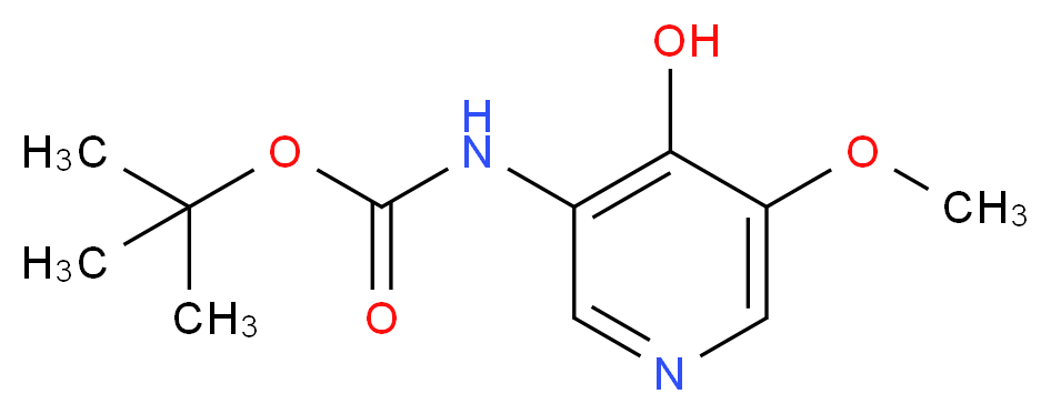 tert-Butyl 4-hydroxy-5-methoxypyridin-3-ylcarbamate_分子结构_CAS_)