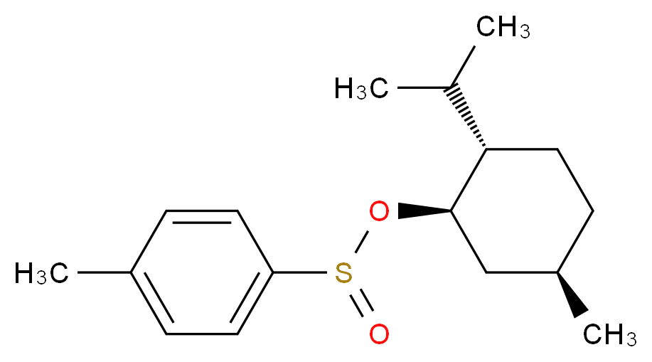 (+)-(1S)-薄荷基 (R)-对甲苯亚磺酸酯_分子结构_CAS_91796-57-5)