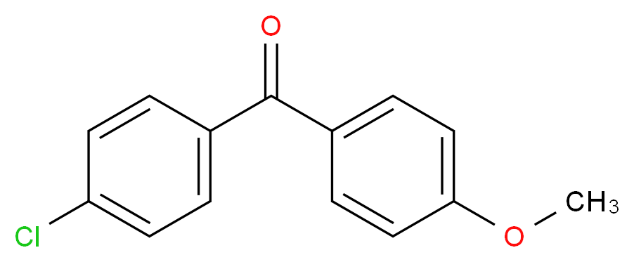 (4-chlorophenyl)(4-methoxyphenyl)methanone_分子结构_CAS_10547-60-1