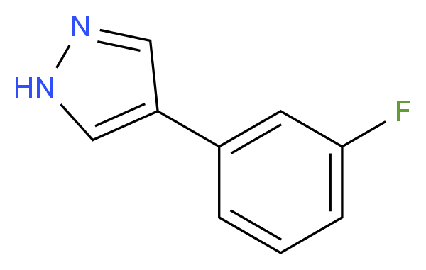 4-(3-fluorophenyl)-1H-pyrazole_分子结构_CAS_1196145-51-3