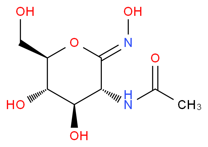 N-[(3R,4R,5S,6R)-4,5-dihydroxy-2-(hydroxyimino)-6-(hydroxymethyl)oxan-3-yl]acetamide_分子结构_CAS_132152-76-2