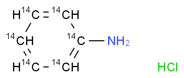 (1,2,3,4,5,6-<sup>1</sup><sup>4</sup>C<sub>6</sub>)aniline hydrochloride_分子结构_CAS_36663-09-9