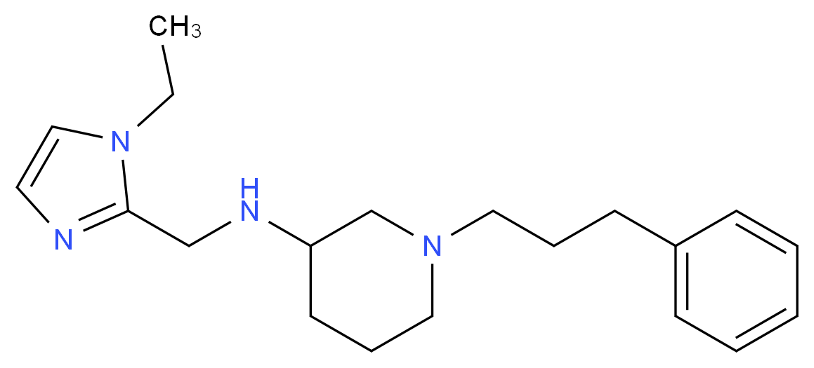 N-[(1-ethyl-1H-imidazol-2-yl)methyl]-1-(3-phenylpropyl)-3-piperidinamine_分子结构_CAS_)