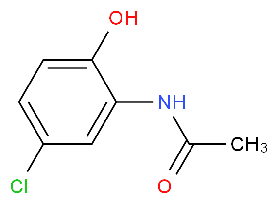 N-(5-chloro-2-hydroxyphenyl)acetamide_分子结构_CAS_26488-93-7