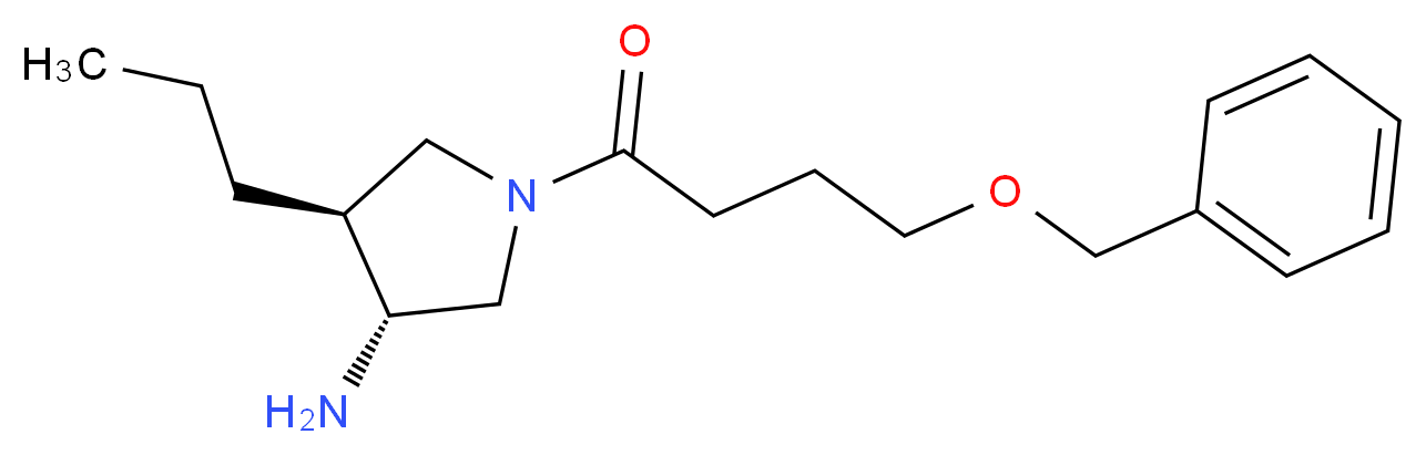 (3R*,4S*)-1-[4-(benzyloxy)butanoyl]-4-propylpyrrolidin-3-amine_分子结构_CAS_)