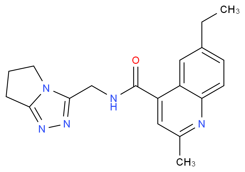 N-(6,7-dihydro-5H-pyrrolo[2,1-c][1,2,4]triazol-3-ylmethyl)-6-ethyl-2-methylquinoline-4-carboxamide_分子结构_CAS_)