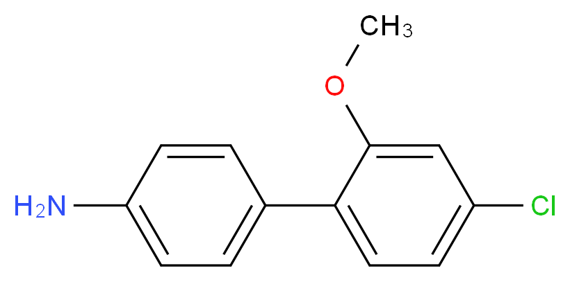 4-(4-chloro-2-methoxyphenyl)aniline_分子结构_CAS_1334499-96-5