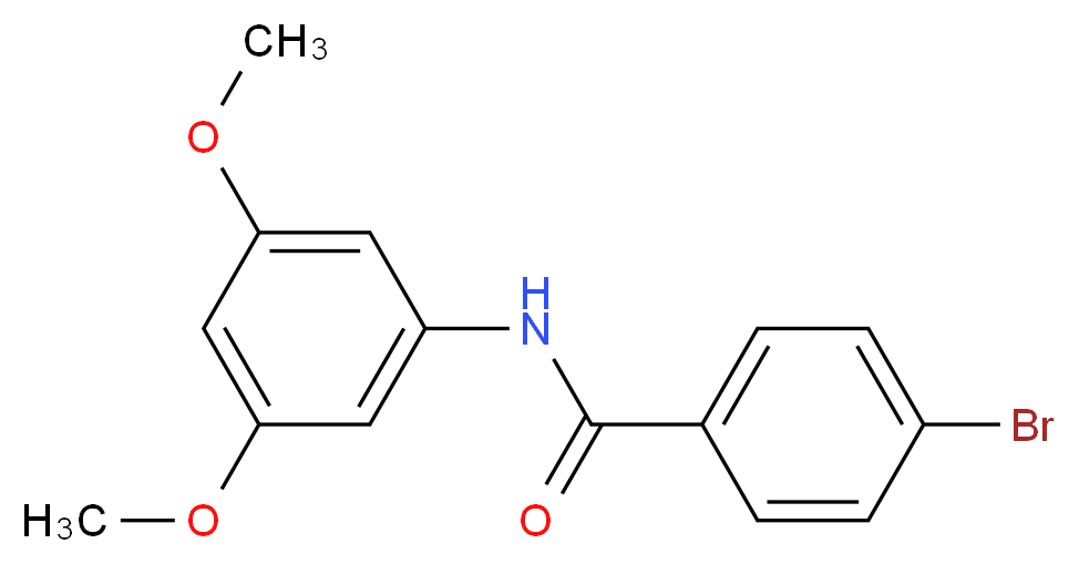 4-bromo-N-(3,5-dimethoxyphenyl)benzamide_分子结构_CAS_425611-20-7