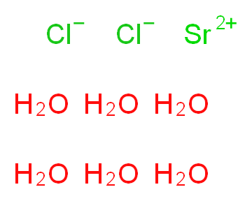 strontium(2+) ion hexahydrate dichloride_分子结构_CAS_10025-70-4