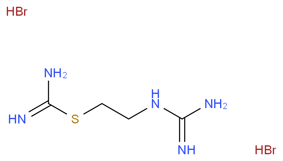 2-(carbamimidoylsulfanyl)ethane-1-guanidine dihydrobromide_分子结构_CAS_100130-32-3