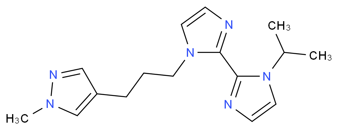 1-isopropyl-1'-[3-(1-methyl-1H-pyrazol-4-yl)propyl]-1H,1'H-2,2'-biimidazole_分子结构_CAS_)