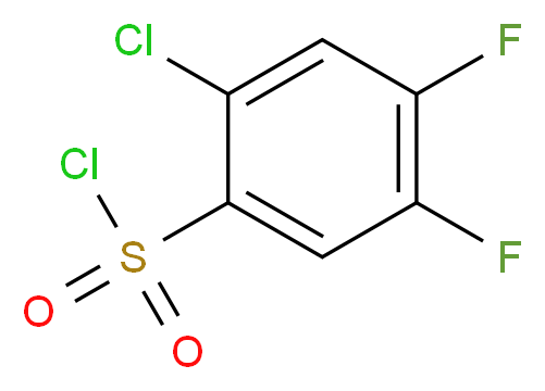 2-Chloro-4,5-difluorobenzenesulphonyl chloride 97%_分子结构_CAS_67475-58-5)