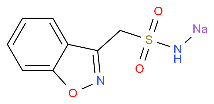 1-1,2-benzoxazol-3-yl-N-sodiomethanesulfonamide_分子结构_CAS_68291-98-5